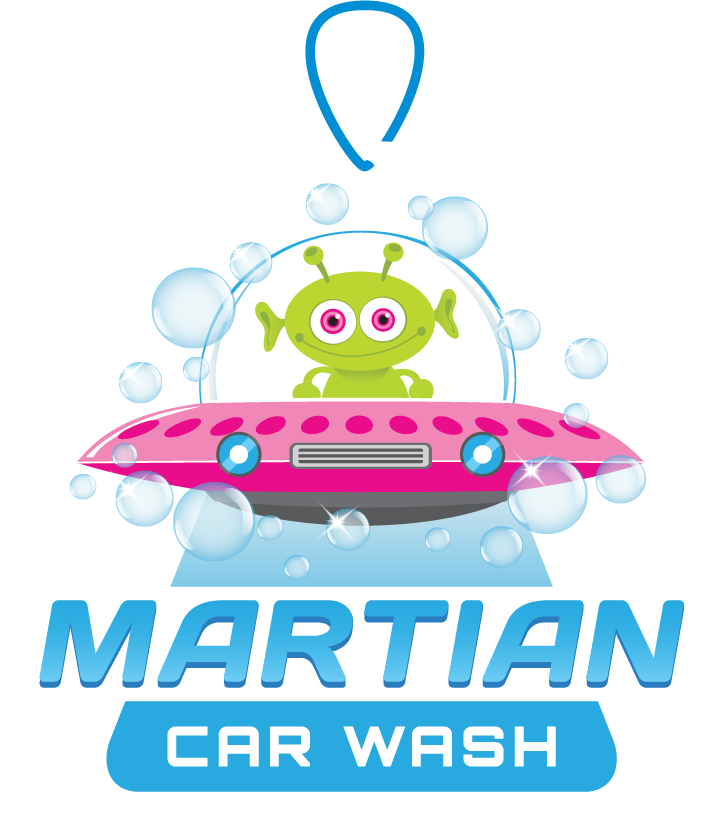 Air Freshener With Every Wash - Martian Car Wash Logo (723x835)