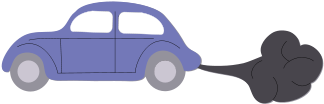 001 - Car Pollution Cartoon Transparent (349x349)