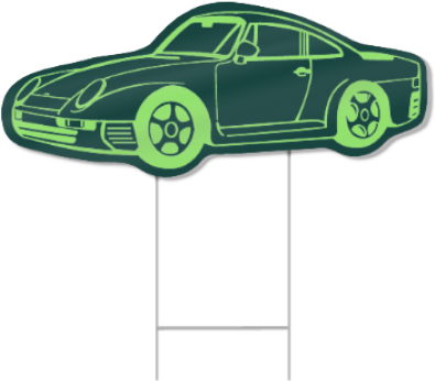 Exotic Car Shaped Sign - Supercar (450x450)