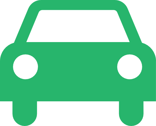 Green Car Outline Clip Art - Taxi Logo White (600x485)
