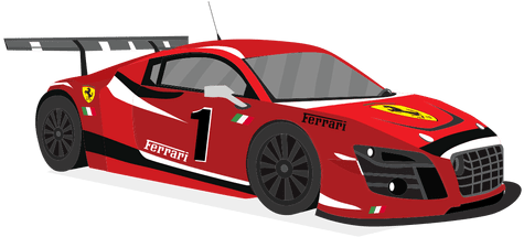 Red Racing Car Illustration Transparent Png - Red Race Car Png (512x512)