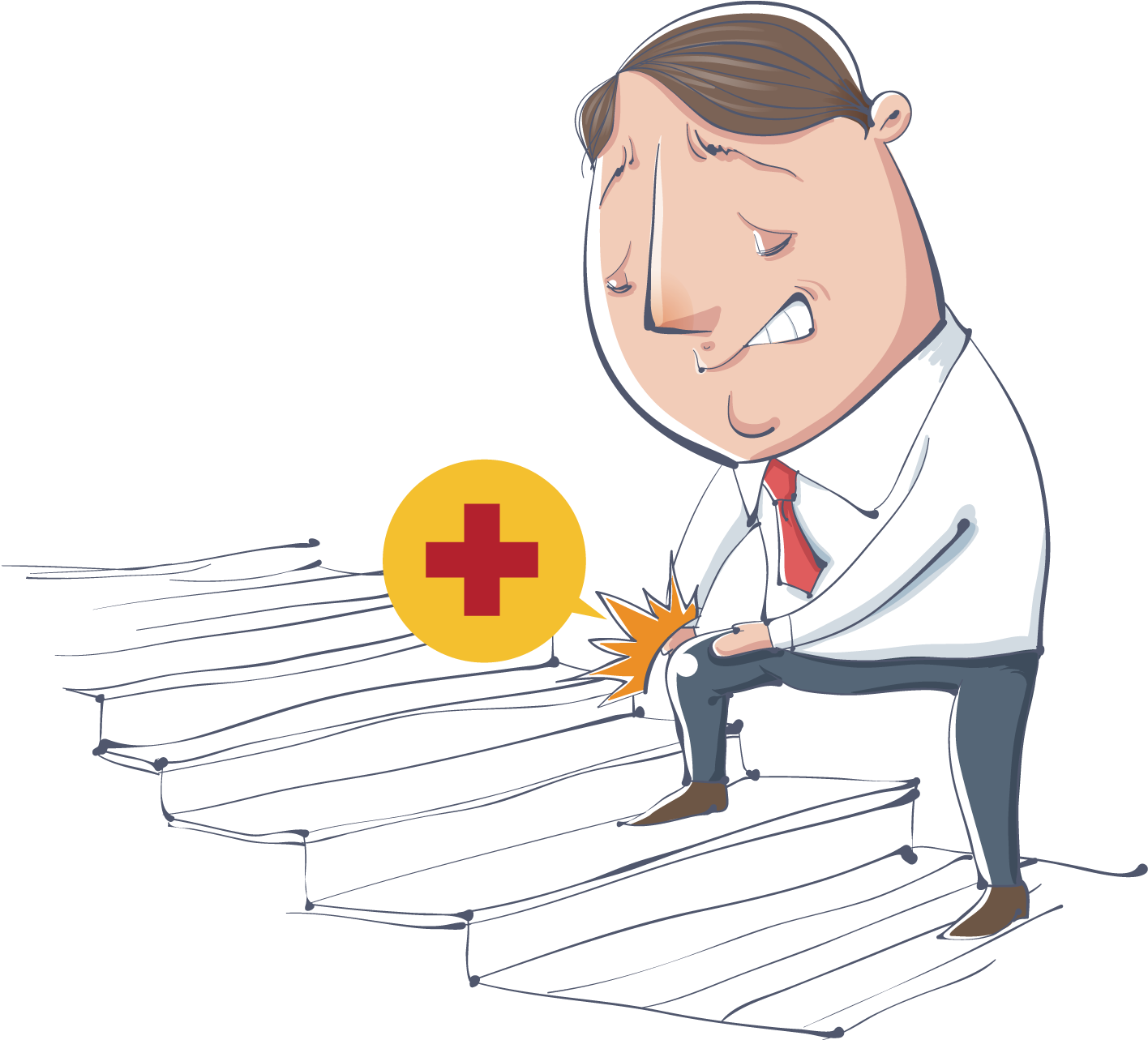 Knee Pain Osteoarthritis Rheumatoid Arthritis - Golpe De Pierna Dibujo (1500x1501)