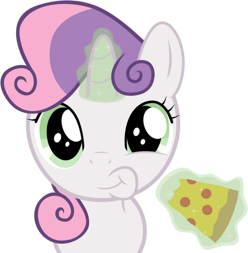 Sweetie Belle Eating Pizza By Jesse4lyfe - My Little Pony: Friendship Is Magic (879x910)