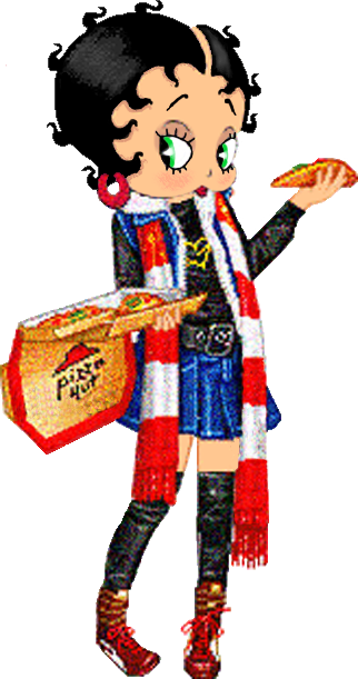 Betty's Take Out Pizza - Betty Boop Pizza (322x611)
