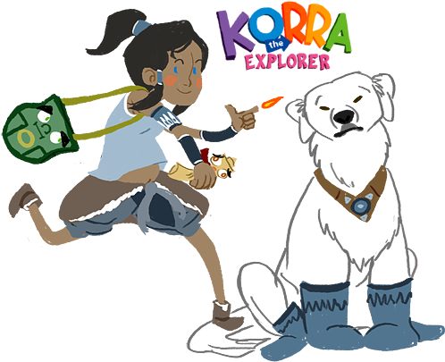 The Legend Of Korra Images Korra The Explorer Wallpaper - Dora The Explorer And The Legend Of Korra (500x414)