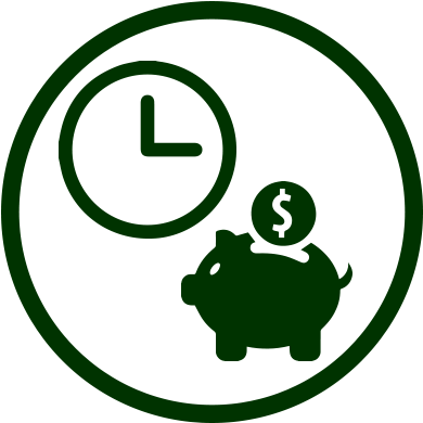 Save Time And Money - Money Pig Icon (400x400)