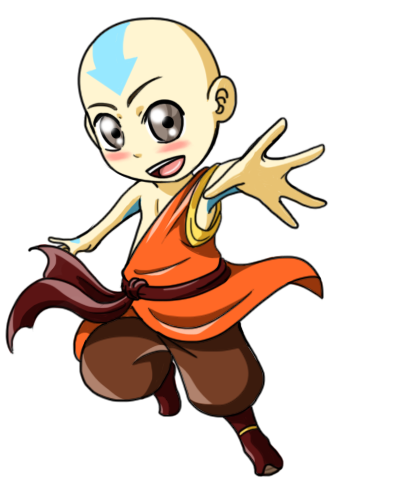 Avatar Aang By Kirin-48 - Avatar Aang Chibi Png (500x500)