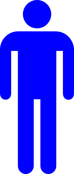 Toilet Clip Art At Mzayat - Blue Boys Bathroom Sign (252x591)