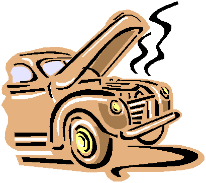 Ugly Car Cliparts - Broken Down Car Clipart (410x363)