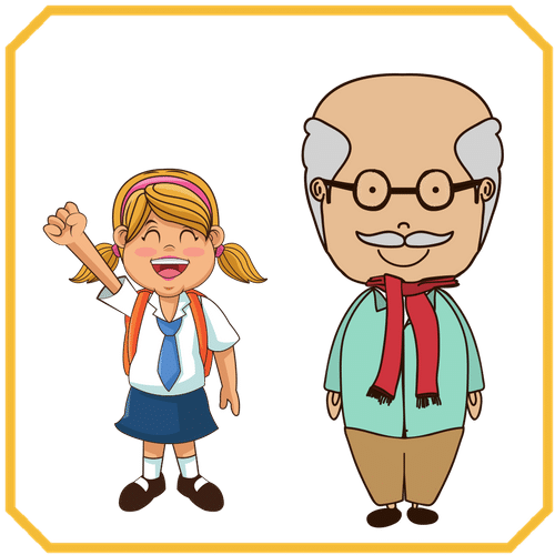 0shares - Girl Student Cartoon (500x500)