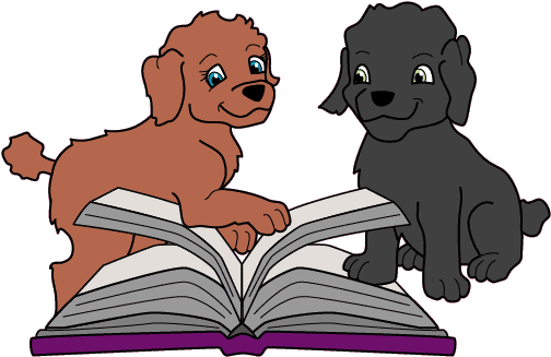 The Poodle Tales - Book Clipart Gif Animation (525x340)