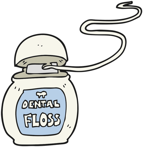 0shares - Cartoon Dental Floss (500x500)