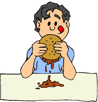 There Is 54 Eat In Class Free Cliparts All Used For - Eating In Class Clipart (386x399)