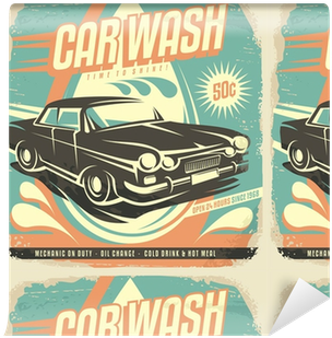 Tapete Retro Car Wash Poster Design • Pixers® - Lantern Press Canvas Art Prints - Premium Garage Service (400x400)