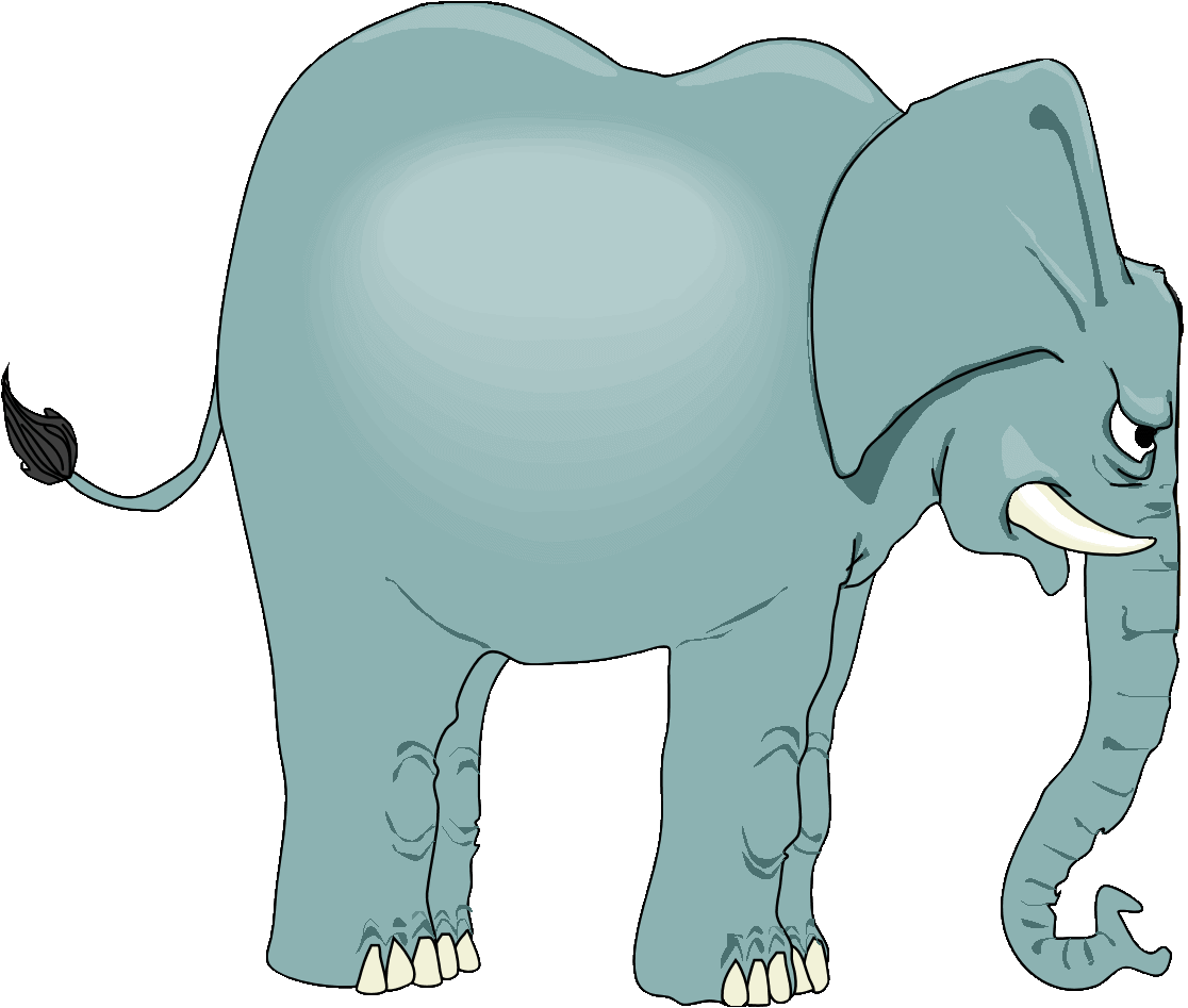Two Elephants Clipart - Elephant Clip Art (1116x947)
