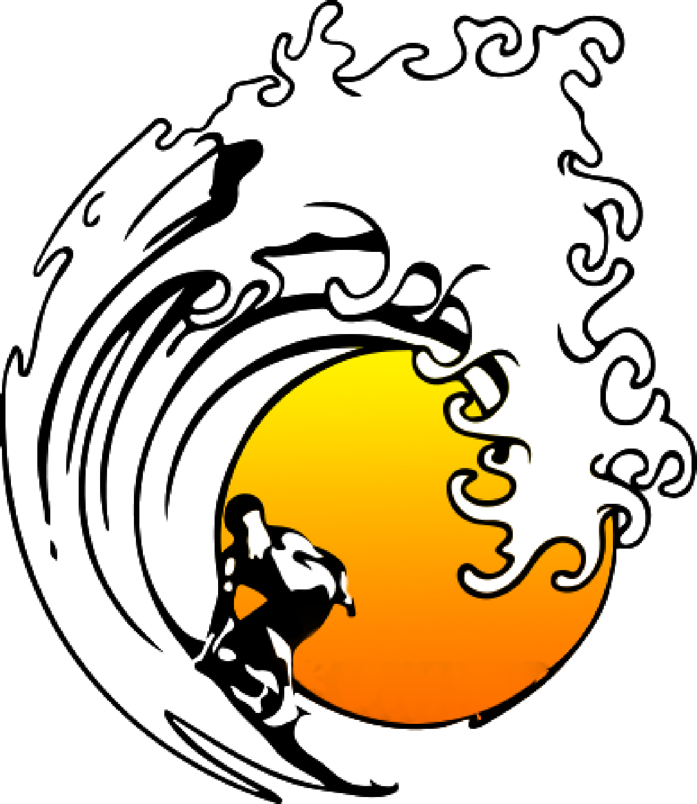 Big Wave Surfing Wind Wave Banzai Pipeline Clip Art - Surfer (1400x1615)