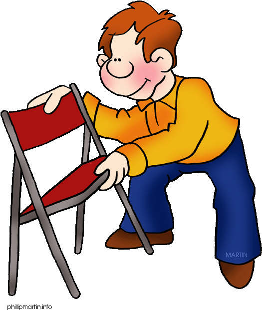 Fold Clipart - Take Chair Clipart (563x648)