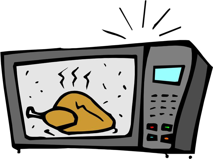 Microwave Radiation Has Lower Frequencies And Longer - Cartoon Picture Of A Microwave (1000x545)
