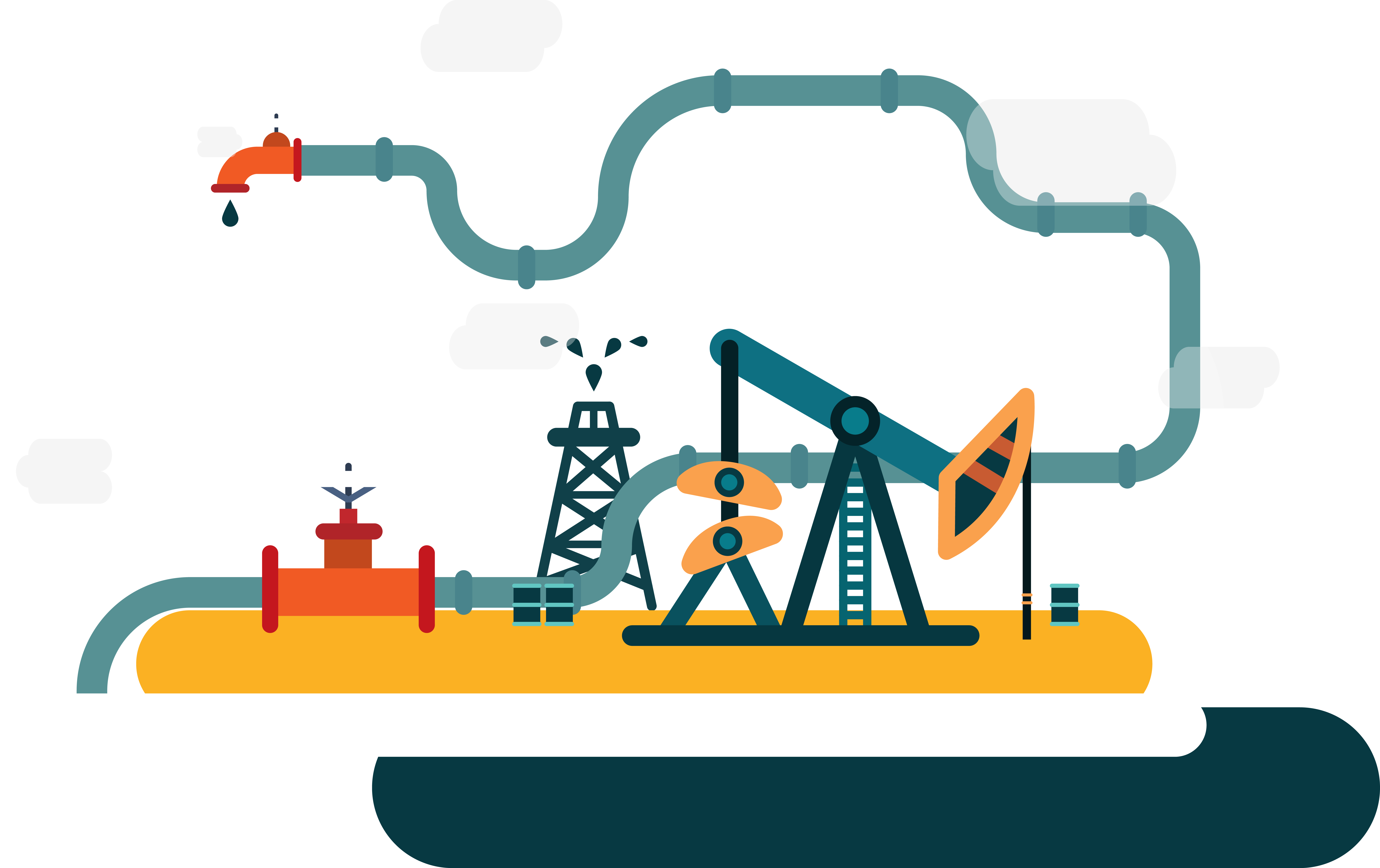 Berogailu Illustration - Oil Pipeline - Oleoducto Png (7673x4827)