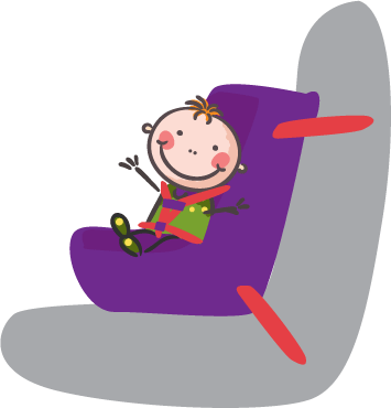 Car Seat Configuration For Their Age And Size - Cartoon (355x370)