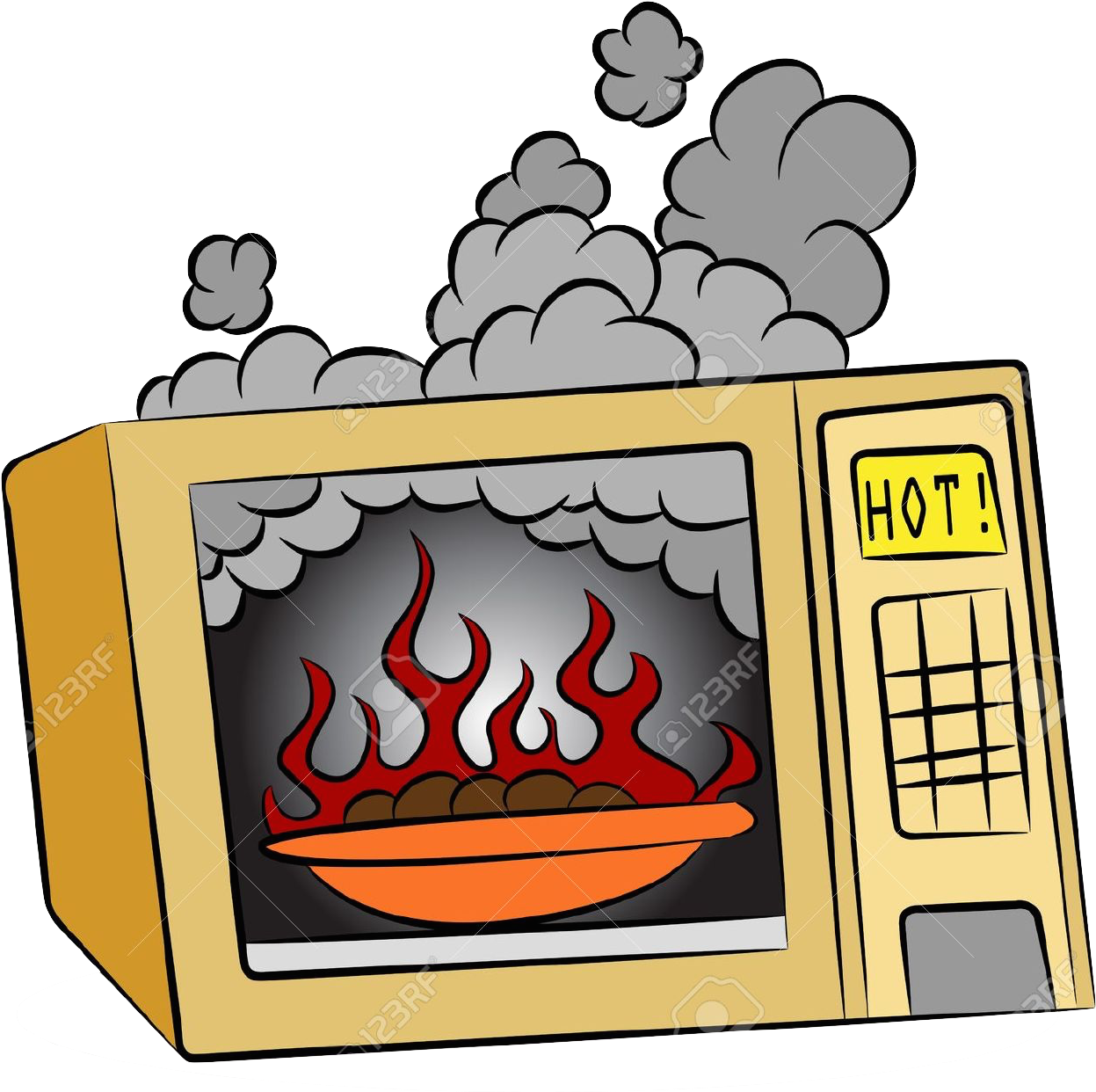 A Microwave Oven, Better Known As The Microwave Is - Microwave Fire Clip Art (1300x1300)