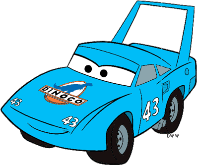 Blue Car Clipart Back Car - Blue Cars From Cars (401x345)