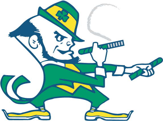 St Patty's Cigar Party - Notre Dame Fighting Irish Png (600x500)