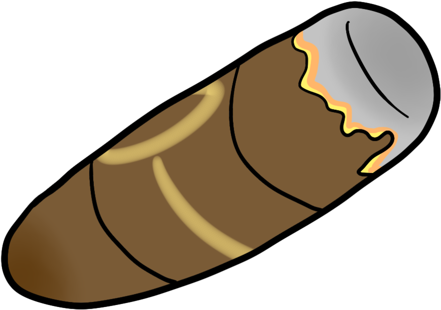 Cigar By Scootbumps - Cartoon Cigar Png (894x894)