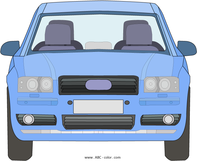 The Car Raster Clipart - Dibujo De Familia En El Carro (822x567)