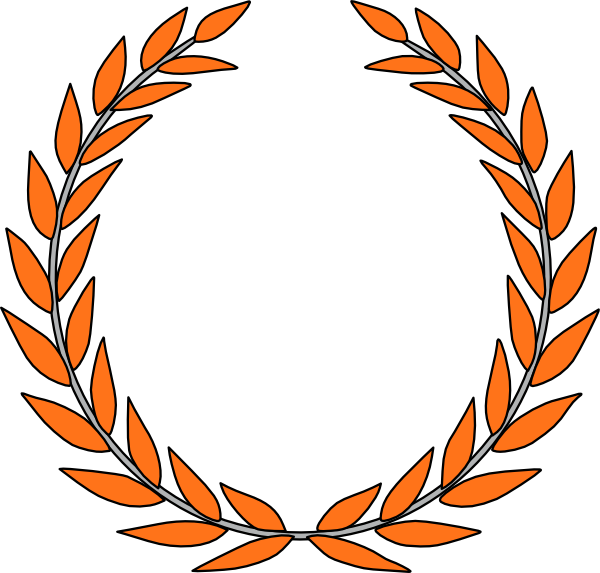 How To Set Use Orange Grey Laurel Svg Vector - Becoming A Global Teacher (600x573)