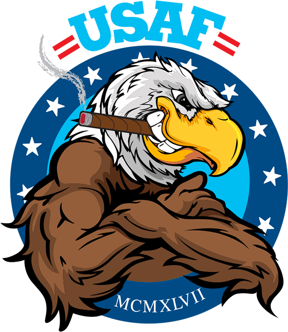 Airforce Cigar Shirt - Eagle Smoking Cigar (600x700)