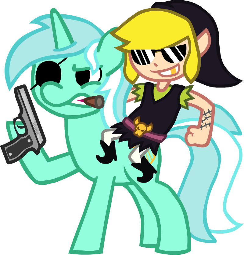 Leidenpierce, Cigar, Crossover, Eyepatch, Gun, Link, - Cartoon (800x834)