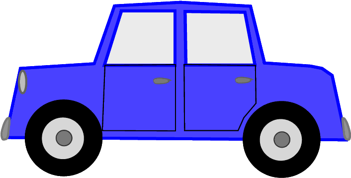 Blue Car Clipart Preschool - Blue Objects For Preschool (741x394)