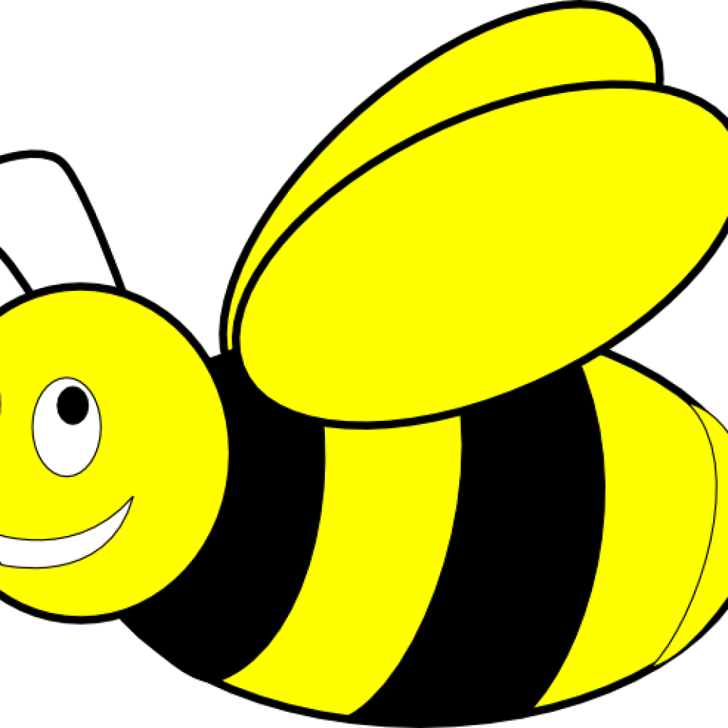 Bee Images Clip Art Black And Yellow Honey Bee Clip - Kartun Hitam Putih (1024x1024)