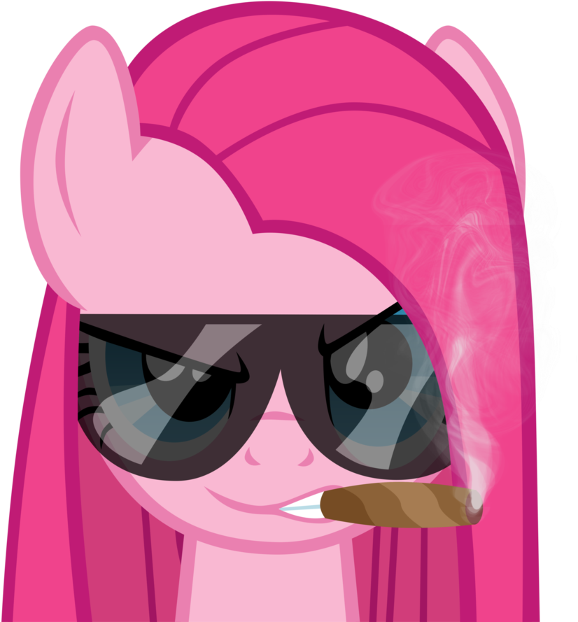 Cigar And Shades By Bobbybrony - Pinkie Pie Shades (894x894)