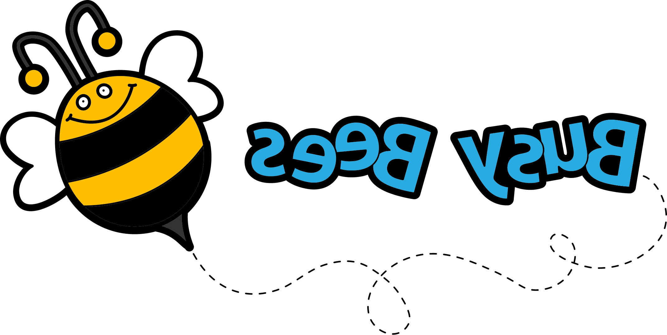 Buzzing Bee Clipart - Bee (2142x1075)