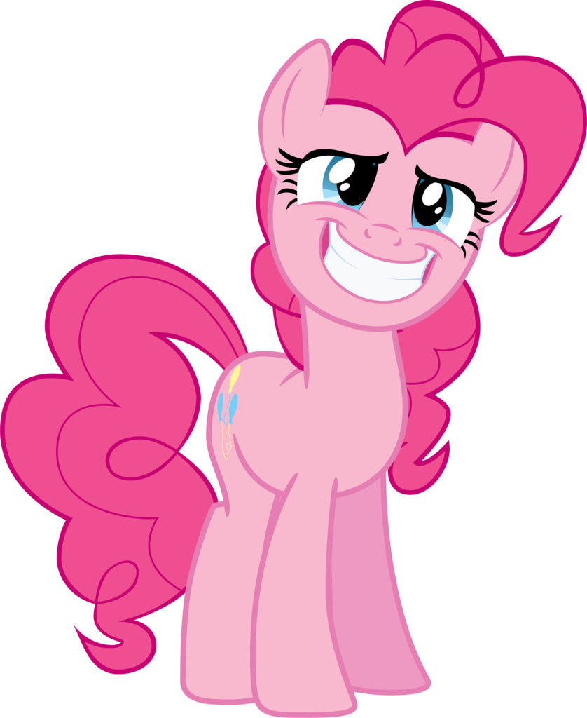 Felix-kot, Boring, Grin, Pinkie Pie, Pinkie's Boring - Pinkie Pie Vector Cute (838x1024)