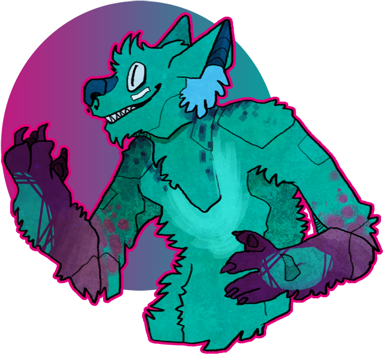 “my Fursona Is Boring To Draw So Have An Eye Searing - Cartoon (900x733)