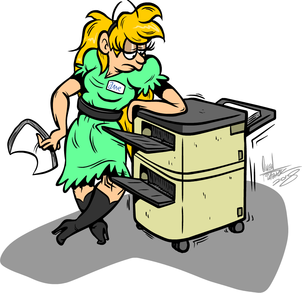 So, Boring Job Piled On Top Of Working With Morons - Cartoon (970x941)