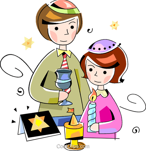 Jewish Children Royalty Free Vector Clip Art Illustration - Royalty-free (465x480)