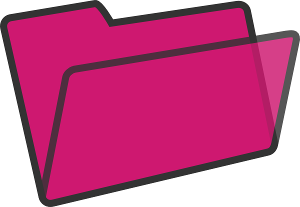 Pink File Folder Clipart (600x414)
