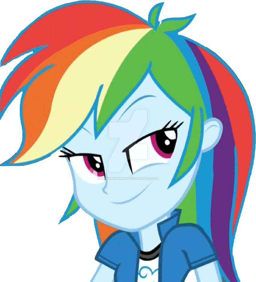 You Mad By Reikomikamigs - Mlp Eqg Rainbow Dash Cute (851x938)