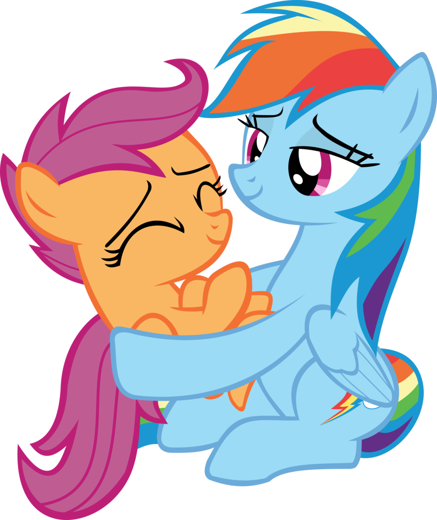 Red4567, Campfire Tales, Cute, Cutealoo, Dashabetes, - My Little Pony Rainbow Dash Scootaloo (861x1024)