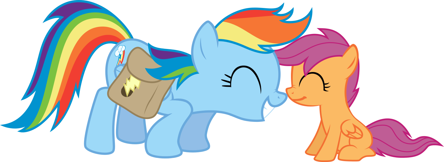 Rainbow Dash And Scootaloo By Rolin11 - Rainbow Dash (1500x549)