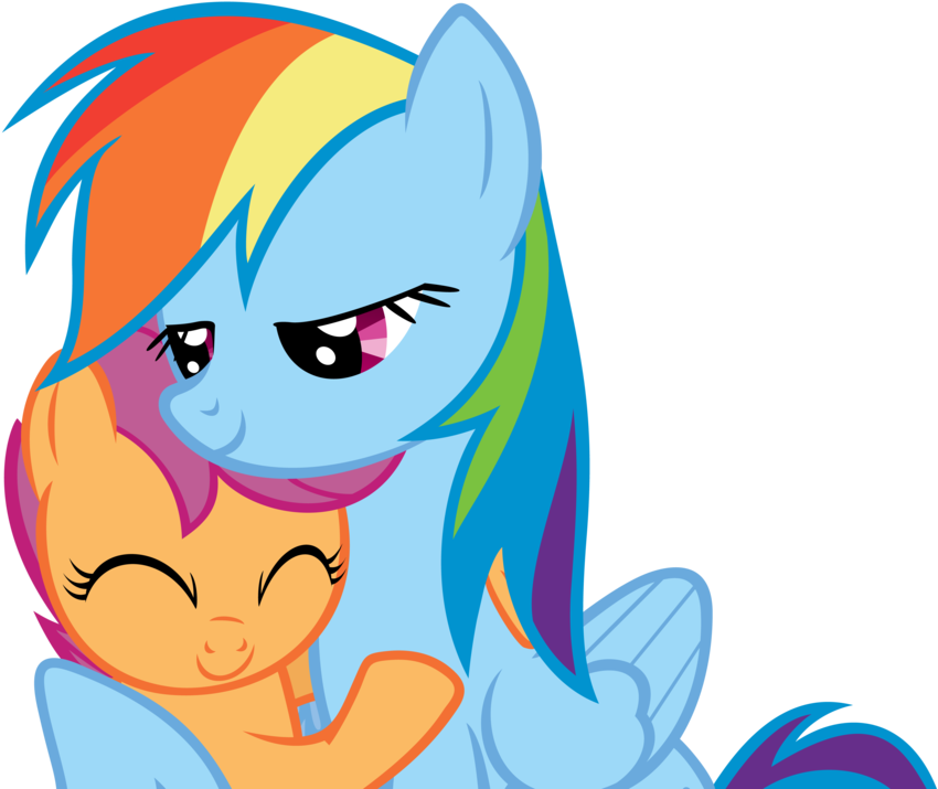 Rainbow Dash And Scootaloo - Rainbow Dash Loves Scootaloo (894x894)