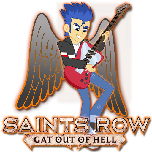 Equestria Girls, Flash Sentry, Gat Out Of Hell, Guitar, - Saints Row: Gat Out Of Hell (512x512)