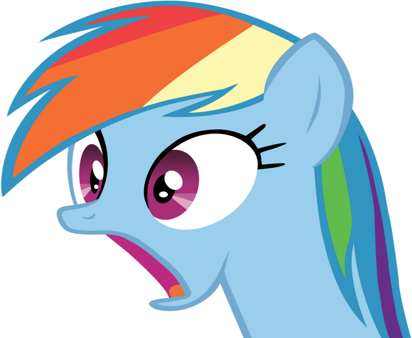 Sticker Other Rainbow Dash My Little Pony Mlp Bleu - My Little Pony Rainbow Peur (914x686)