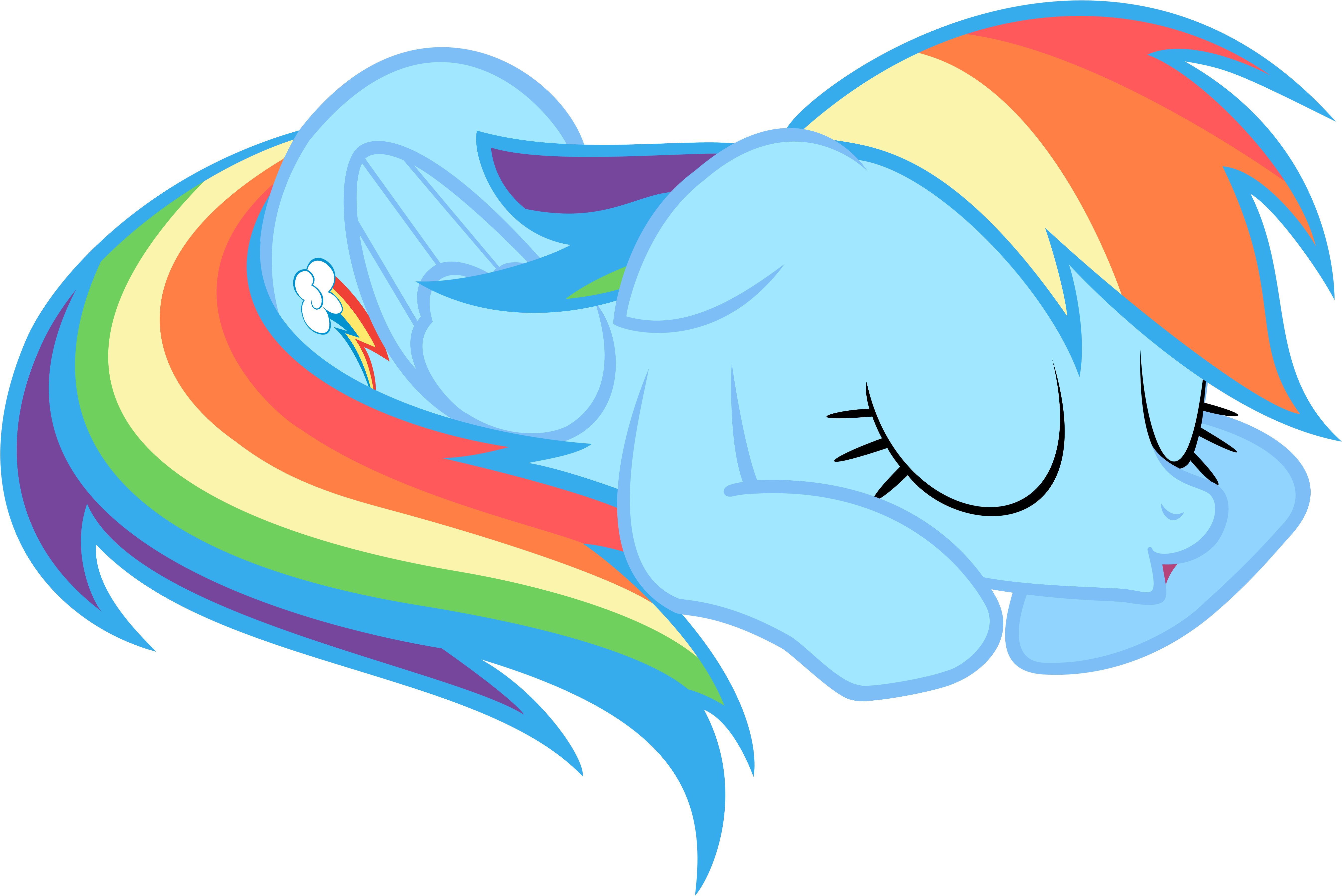 Rainbow Dash Flying Vector Images Hdimagelibcom - Rainbow Dash Sleeping (6000x3938)