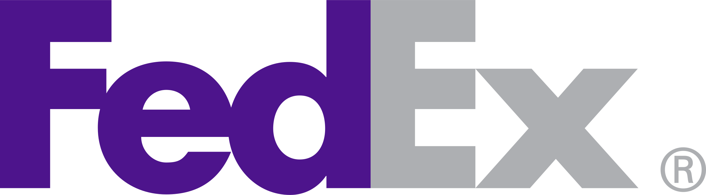 Fedex Logo Png Transparent - Fedex Logo Purple And Gray (2400x665)