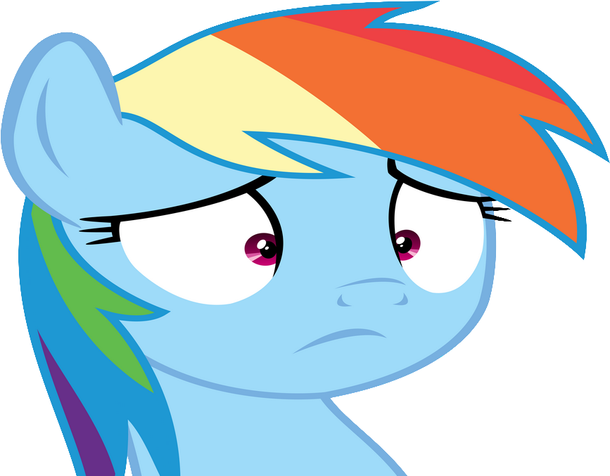 Sticker Other Rainbow Dash My Little Pony Mlp Bleu - Rainbow Dash Surprised Face (914x686)